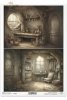 Mouse World - Interior -  Ilustracje,  świat myszek, przytulne wnętrza, bajkowe sceny, kominki, nory mysie, domki, wnętrza